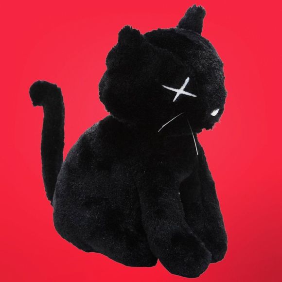 NWT Sealed Bag Emily The Strange Miles The Cat Plush 8" - Picture 2 of 6